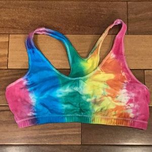 Tie dye sport bra